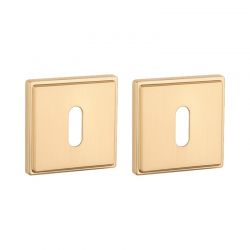 Paire de rosaces pour clé L QG 7S or mat Aprile