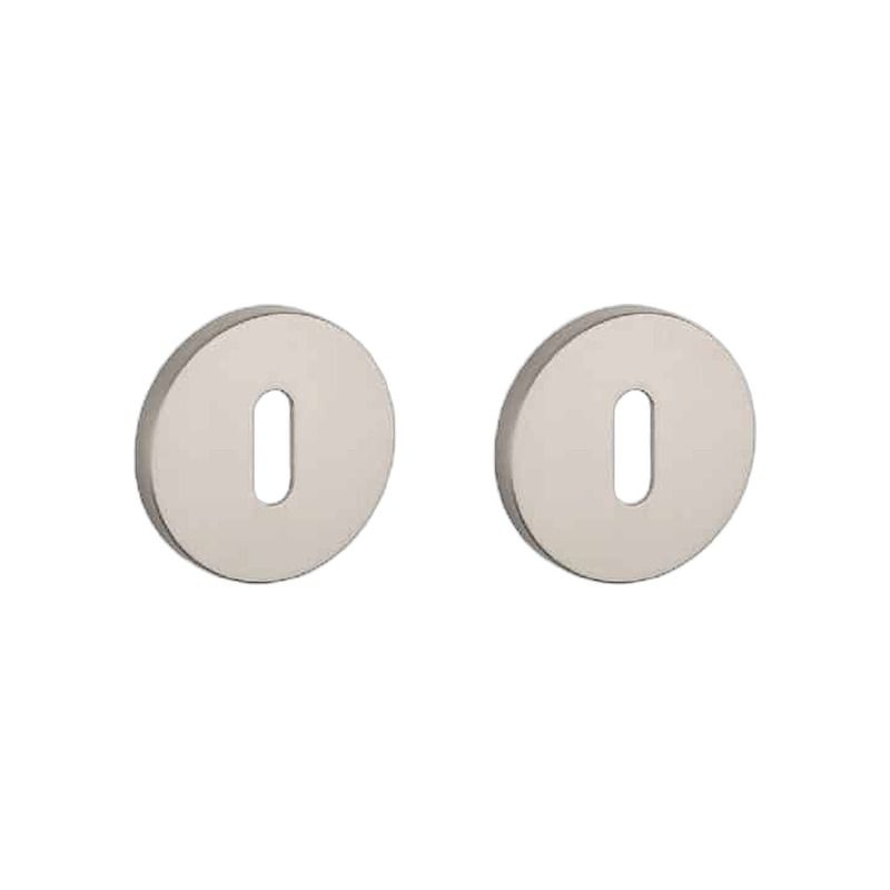 Paire de rosaces pour clé L R 7S nickel mat Stile