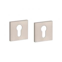 Paire de rosaces pour cylindre Q 7S nickel mat Stile