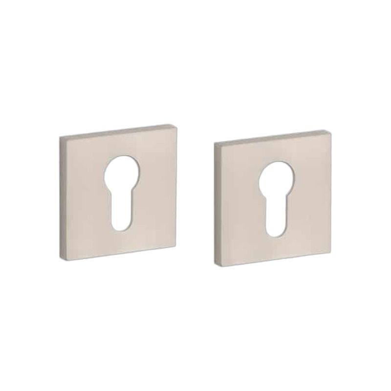 Paire de rosaces pour cylindre Q 7S nickel mat Stile