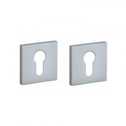 Paire de rosaces pour cylindre Q 7S chrome satiné Stile