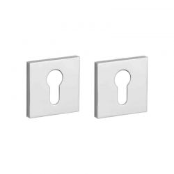 Paire de rosaces pour cylindre Q 7S chrome poli Stile
