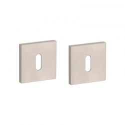Paire de rosaces pour clé L Q 7S nickel mat Stile