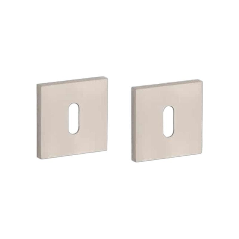 Paire de rosaces pour clé L Q 7S nickel mat Stile