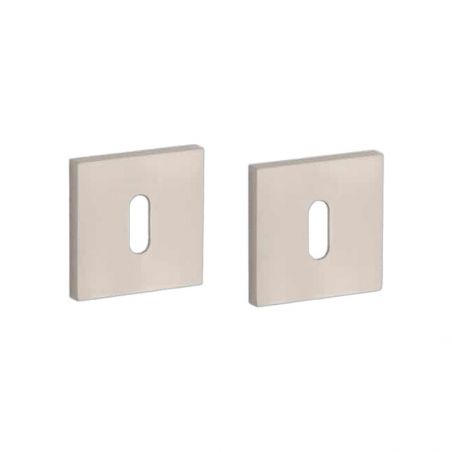 Paire de rosaces pour clé L Q 7S nickel mat Stile
