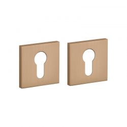 Paar cilinderrozetten Q 7S LIGHT BROWN bruin Stile
