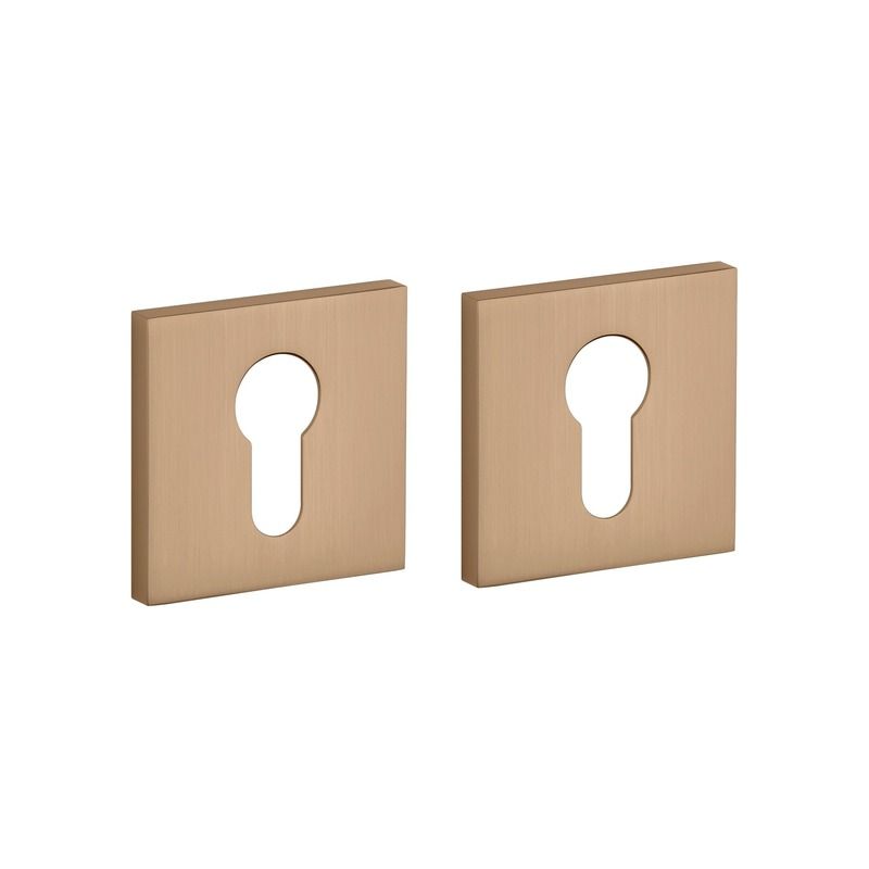 Paar cilinderrozetten Q 7S LIGHT BROWN bruin Stile
