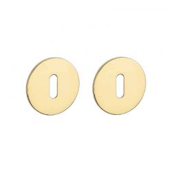 Paire de rosaces pour clé L OVAL 3 mm 1710 or poli Sterk
