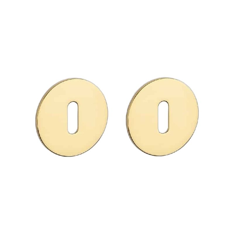 Paire de rosaces pour clé L OVAL 3 mm 1710 or poli Sterk