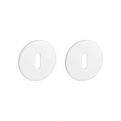 Paire de rosaces pour clé L OVAL 3 mm 1710 blanc mat Sterk