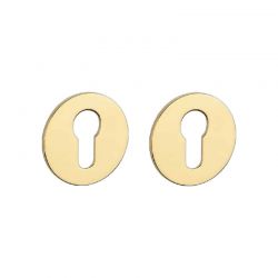 Paar cilinderrozetten OVAL 3 mm 1711 gepolijst goud Sterk