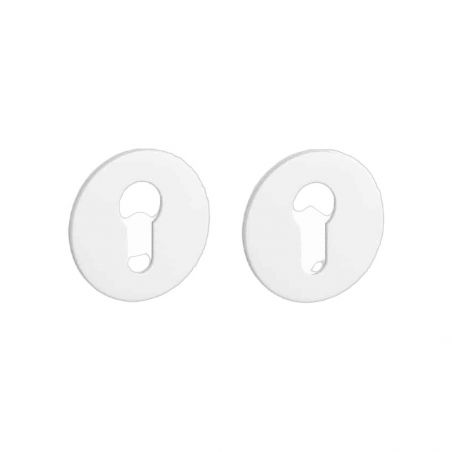 Paire de rosaces pour cylindre OVAL 3 mm 1711 blanc mat Sterk