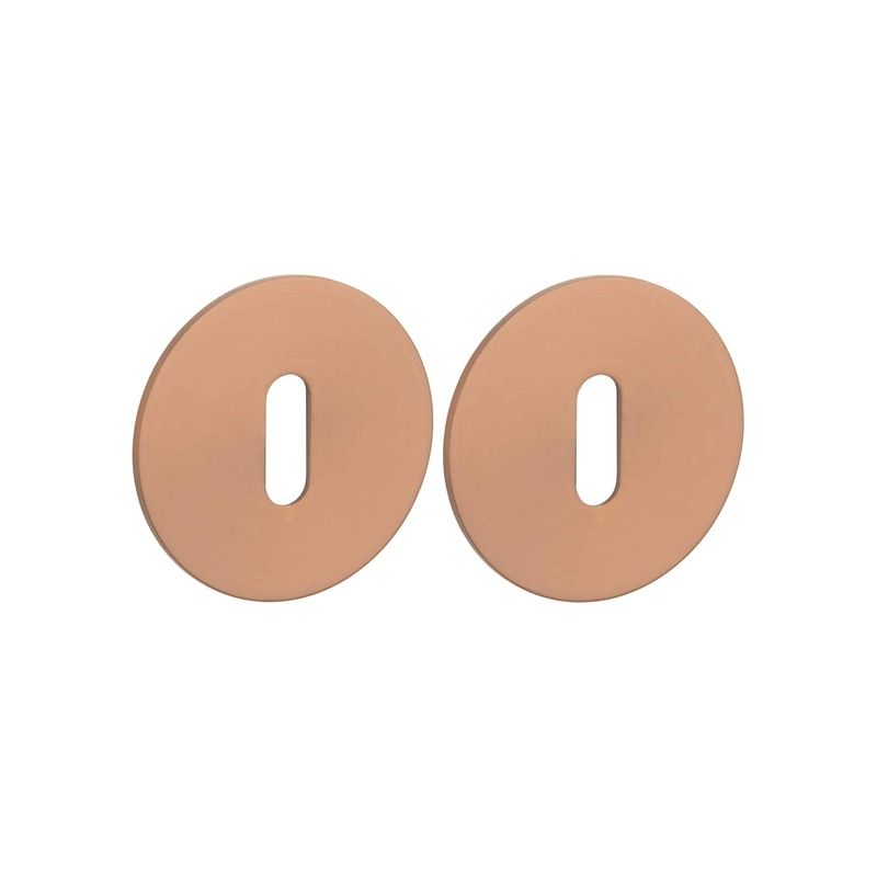 Paar sleutelrozetten OVAL 3 mm 1710 koper PVD Sterk