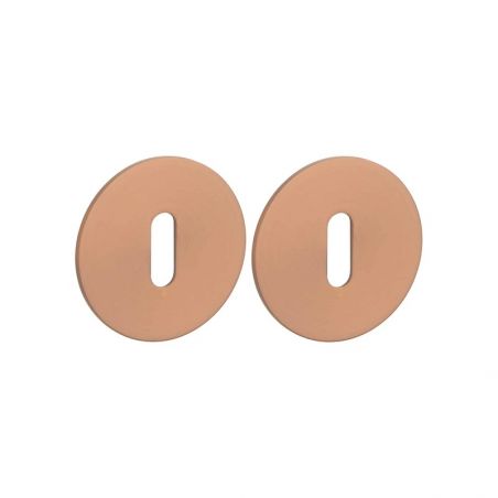 Paar sleutelrozetten OVAL 3 mm 1710 koper PVD Sterk