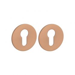 Paar cilinderrozetten OVAL 3 mm 1711 koper PVD Sterk