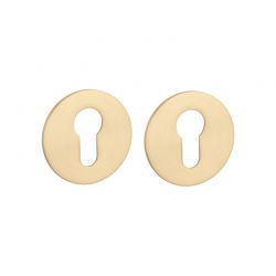 Paire de rosaces pour cylindre OVAL 3 mm 1711 or mat Sterk