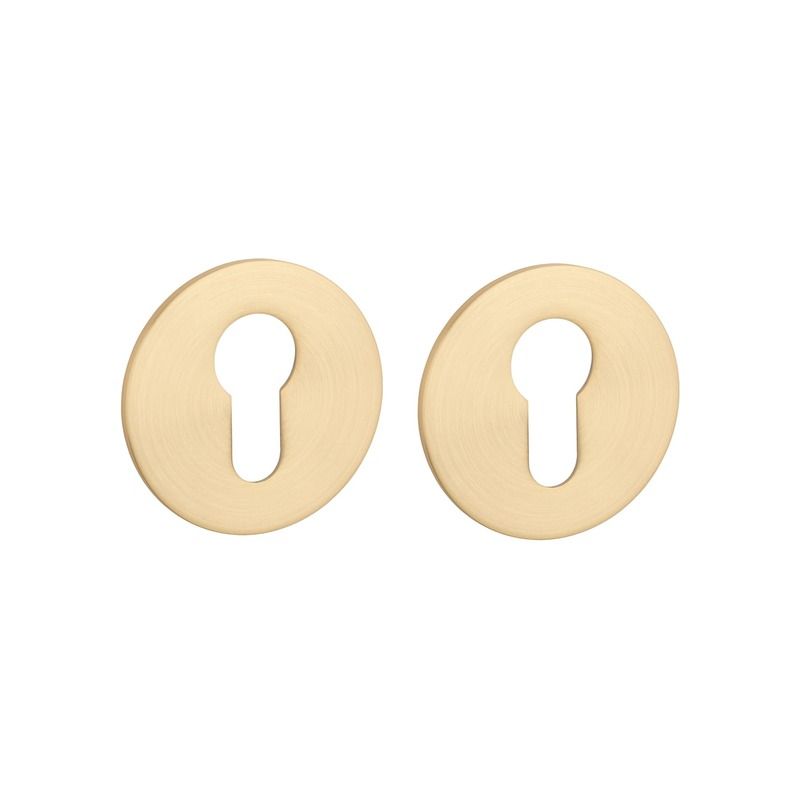 Paar cilinderrozetten OVAL 3 mm 1711 mat goud Sterk