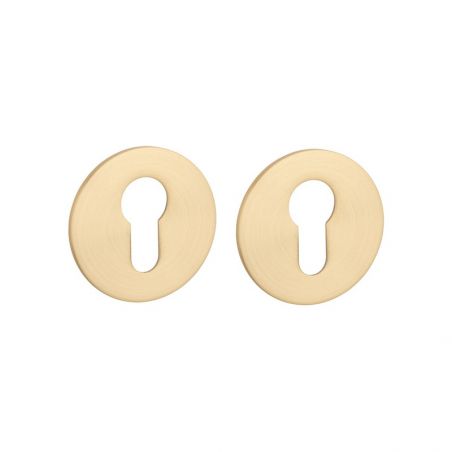 Paar cilinderrozetten OVAL 3 mm 1711 mat goud Sterk