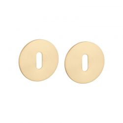 Paar sleutelrozetten OVAL 3 mm 1710 mat goud Sterk
