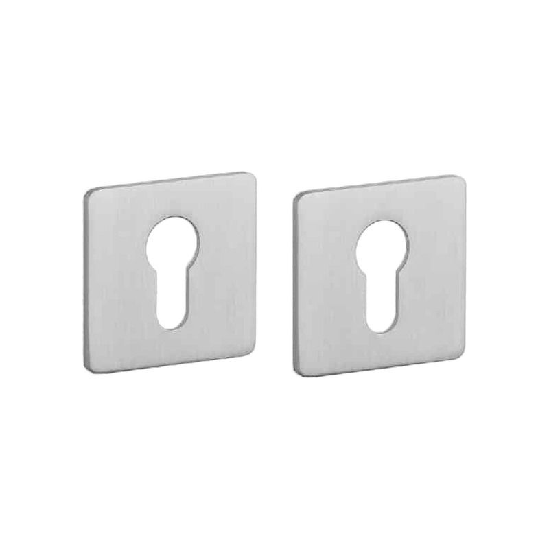 Paire de rosaces pour cylindre KVADRAT 3 mm 1711 inox Sterk