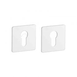 Paire de rosaces pour cylindre KVADRAT 3 mm 1711 blanc mat Sterk