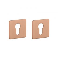 Paire de rosaces pour cylindre KVADRAT 3 mm 1711 cuivre PVD Sterk
