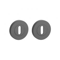 Paar sleutelrozetten OVAL PRO 8 mm 1710 mat zwart Sterk