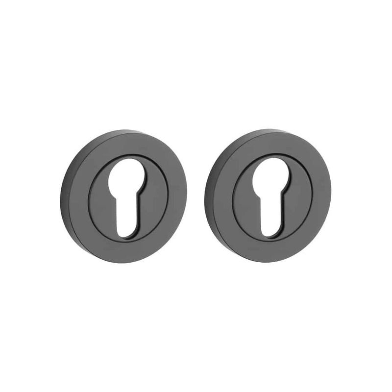 Paar cilinderrozetten OVAL PRO 8 mm 1711 mat zwart Sterk