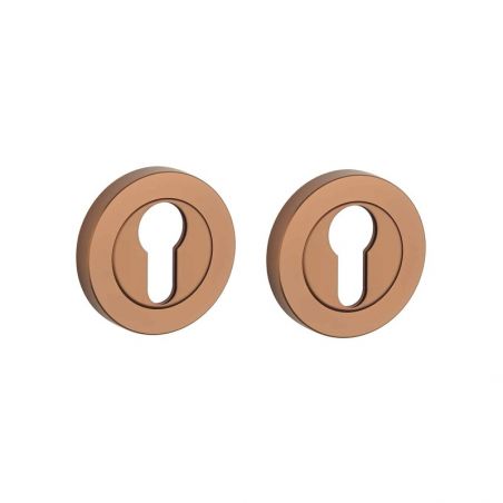 Paar cilinderrozetten OVAL PRO 8 mm 1711 koper PVD Sterk