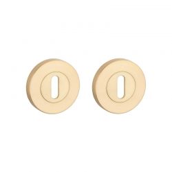 Paar sleutelrozetten OVAL PRO 8 mm 1710 mat goud Sterk