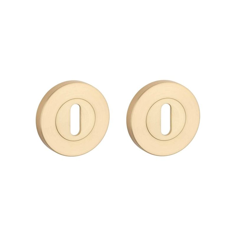 Paar sleutelrozetten OVAL PRO 8 mm 1710 mat goud Sterk