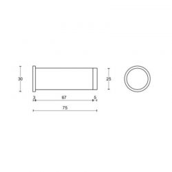 Deurstop PB75 ONE PVD champagne Formani