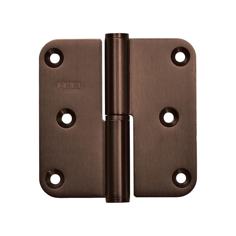 Set van 3 HDD-scharnieren 80 x 80 x 2,5 mm mat brons