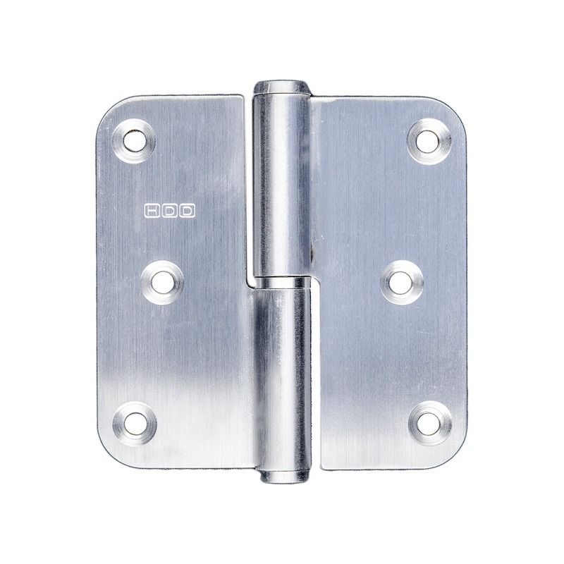 Set van 3 HDD-scharnieren 80 x 80 x 2,5 mm gesatineerd chroom