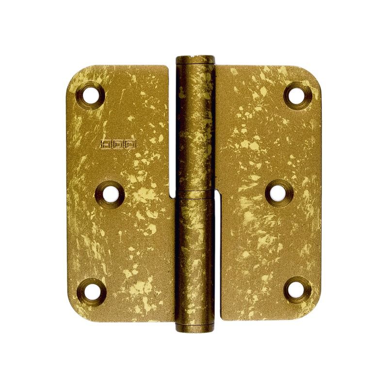 Set van 3 HDD-scharnieren 80 x 80 x 2,5 mm oud geel