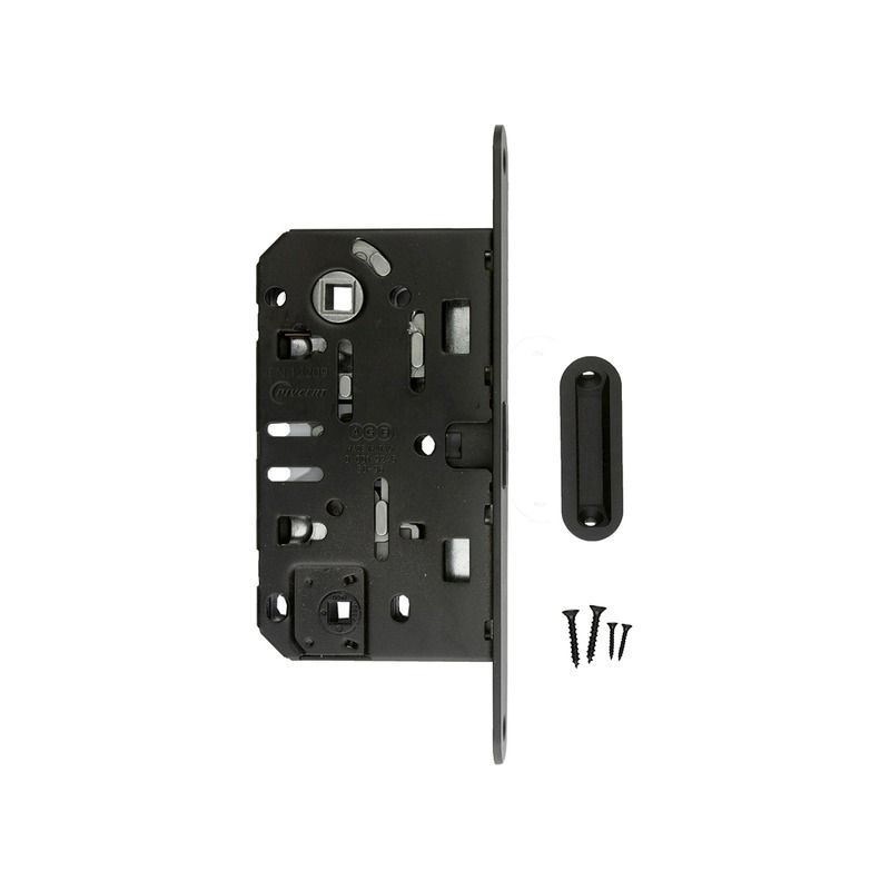 AGB magneetslotset 22 mm WC-vergrendeling zwart met ovale sluitplaat