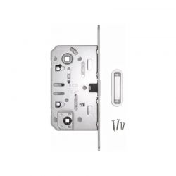 AGB magneetslotset 22 mm WC-vergrendeling inox-look met ovale sluitplaat