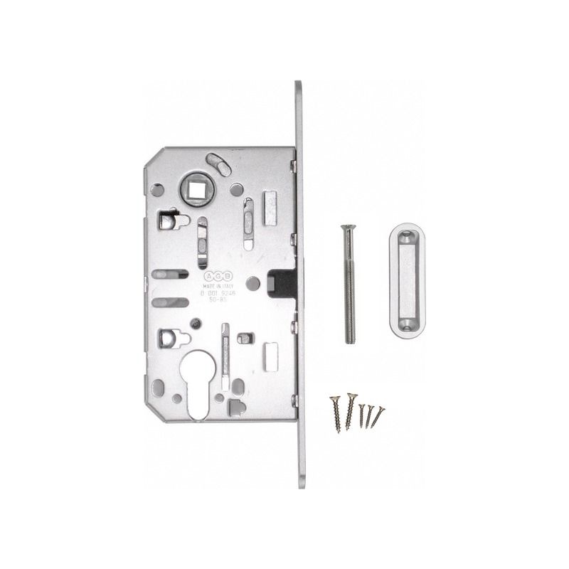 AGB magneetslotset 22 mm Cilinder inox-look met ovale sluitplaat