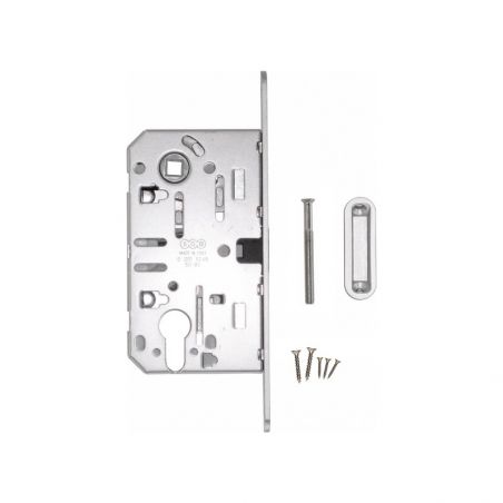 Kit serrure magnétique AGB 22 mm Cylindre (barillet) inox avec contre-plaque ovale