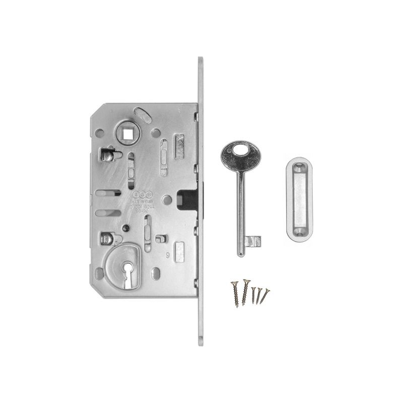 AGB magneetslotset 22 mm Kamersleutel L inox-look met ovale sluitplaat