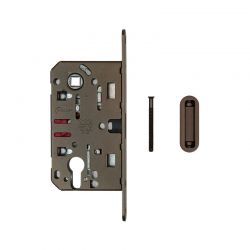 Kit serrure magnétique AGB 18 mm Cylindre (barillet) bronze mat avec contre-plaque