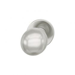 Vaste deurknop FSB 0802 op rond rozet aluminium natuurkleur