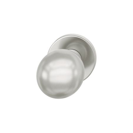 Bouton de porte fixe FSB 0802 sur rosace ronde aluminium naturel