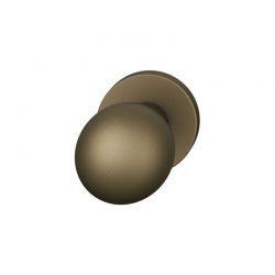 Bouton de porte fixe FSB 0802 sur rosace ronde bronze moyen