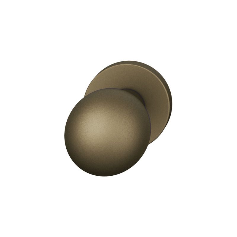 Bouton de porte fixe FSB 0802 sur rosace ronde bronze moyen