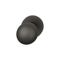 Bouton de porte fixe FSB 0802 sur rosace ronde bronze foncé