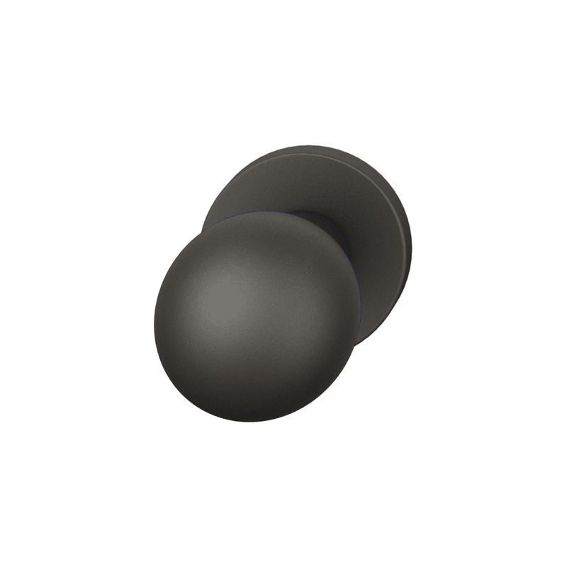 Bouton de porte fixe FSB 0802 sur rosace ronde bronze foncé