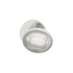 Bouton de porte fixe FSB 0804 sur rosace ronde aluminium naturel