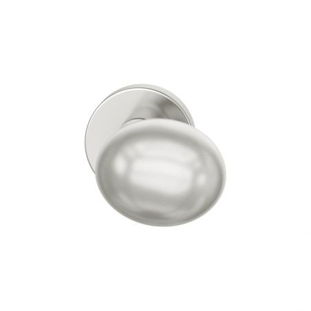 Vaste deurknop FSB 0804 op rond rozet aluminium natuurkleur