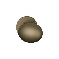 Vaste deurknop FSB 0804 op rond rozet aluminium middenbrons